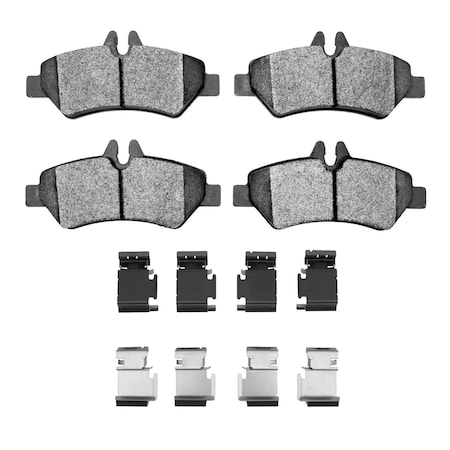 Heavy Duty Pads And Hardware Kit, For High Speed/Towing/Off-Roading, Low Noise, Low Dust, Rear